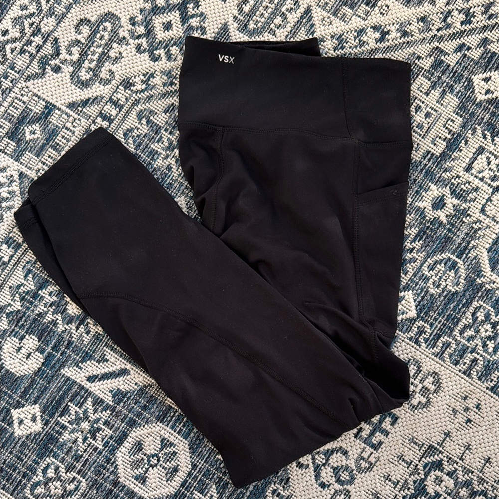 VSX Black Performance Leggings with Moisture-Wicking Fabric